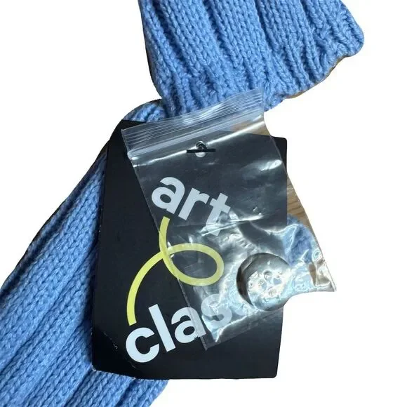 Class Act Girls' Blue Ribbed Cardigan Size 6-7 Heart Buttons - Picture 7 of 7